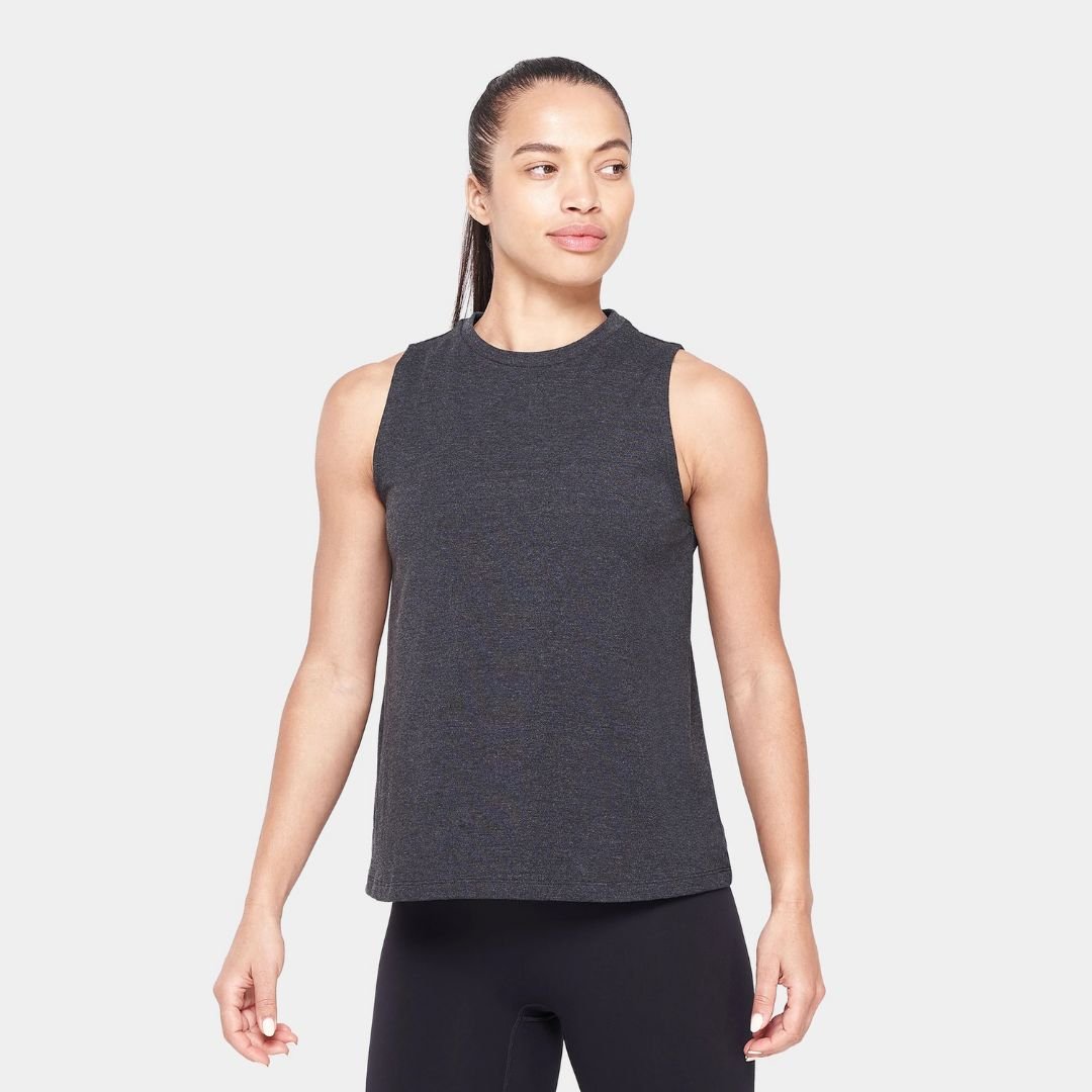 MaxMotion Core Full Length Tank – Black Marl – Wholesale & OEM