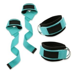 Max Motion Sportswear Ankle & Wrist Lifting Straps Set – Gym Workout & Bodybuilding Equipment