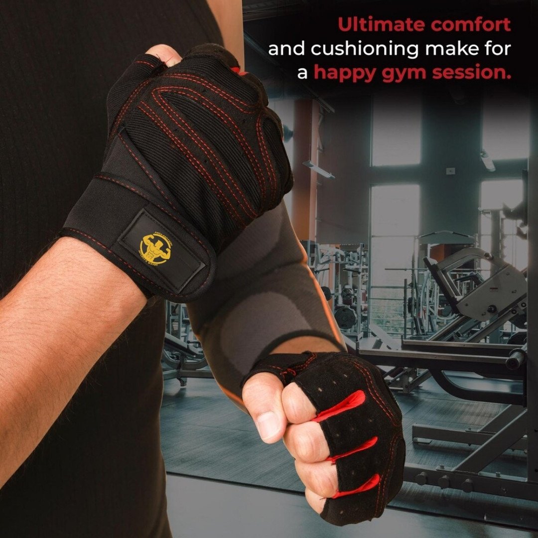 Gym Gloves for Men with Wrist Support – Extra Large (Bulk & OEM Available) | MAX MOTION SPORTSWEAR - Image 2