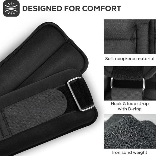 Max Motion Sportswear Adjustable Ankle & Wrist Weights – Running, Training & Gym Fitness Straps - Image 2