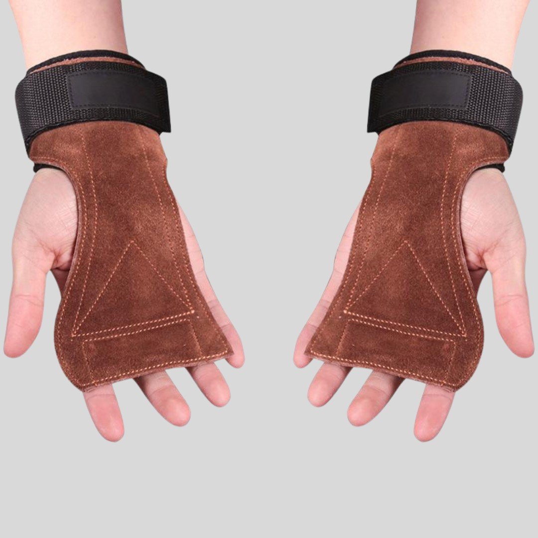 Cowhide Gym Gloves Grips – Weightlifting Palm Protectors for Pull-Ups, Kettlebells & Gymnastics | MAX MOTION SPORTSWEAR