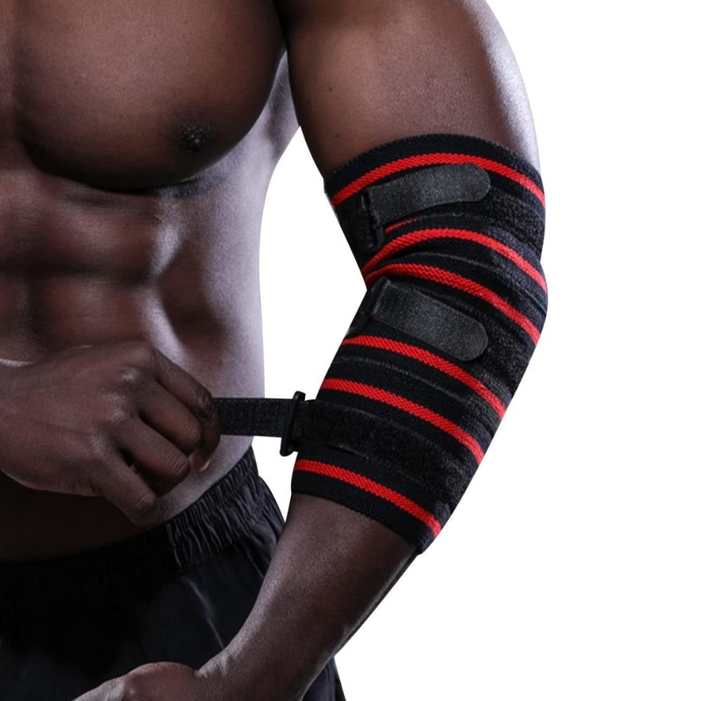 MaxMotion Heavy‑Duty Weightlifting Elbow Wraps