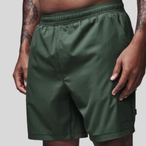 MaxMotion Khaki Green Active Cargo Gym Training Shorts