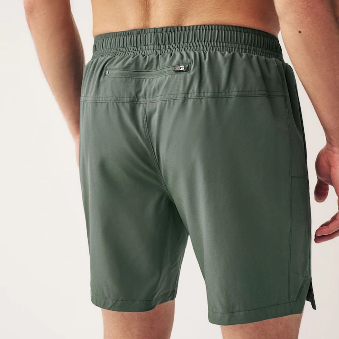MaxMotion Khaki Green 7-Inch Active Gym Sports Shorts – Wholesale & OEM - Image 5