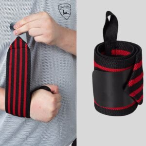 MaxMotion Premium Elastic Weightlifting Wrist Wraps (Custom Logo)