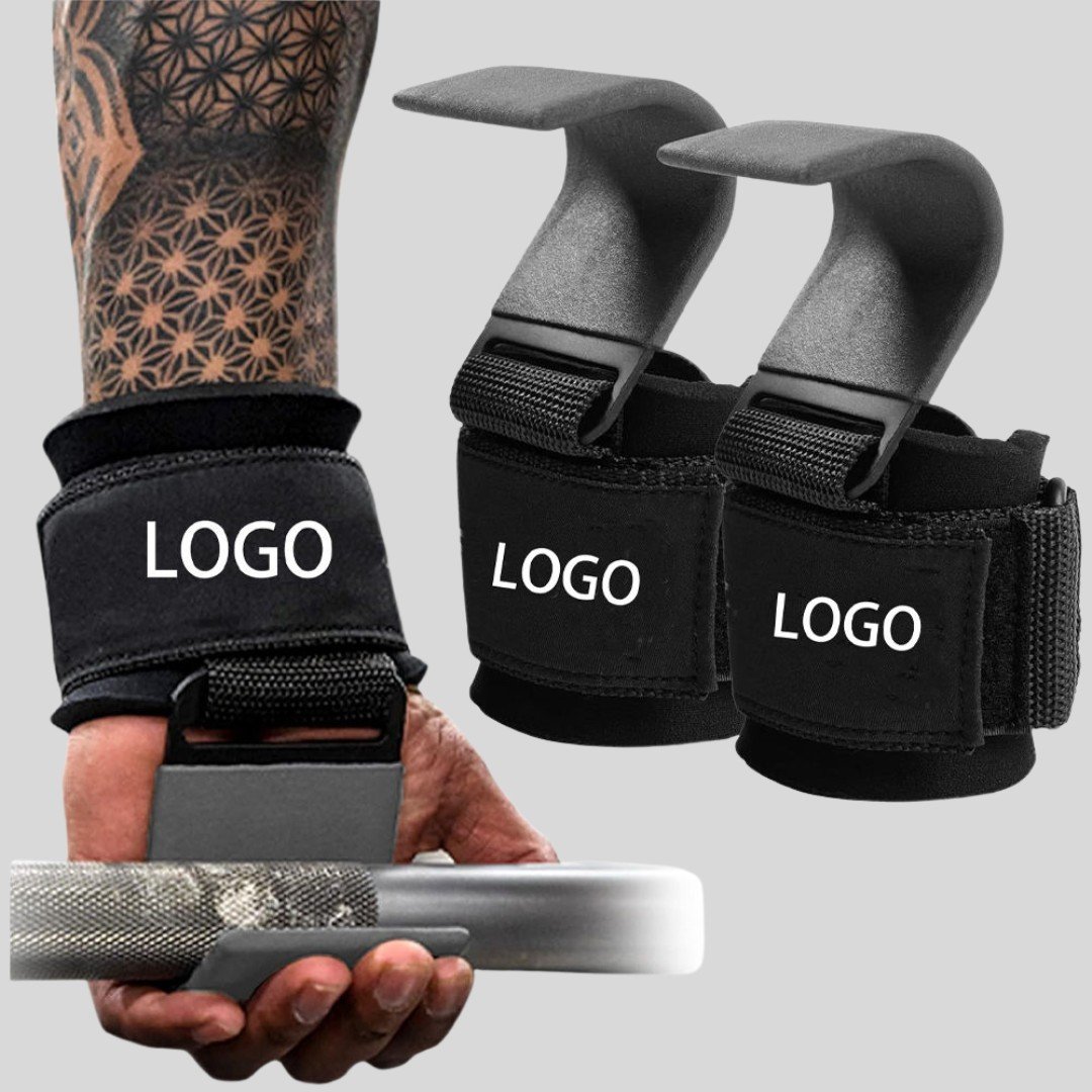 Weight Lifting Hooks – Heavy Duty Power Wrist Straps with Hand Grip Support for Deadlifts, Pull-Ups & Shrugs | MAX MOTION SPORTSWEAR